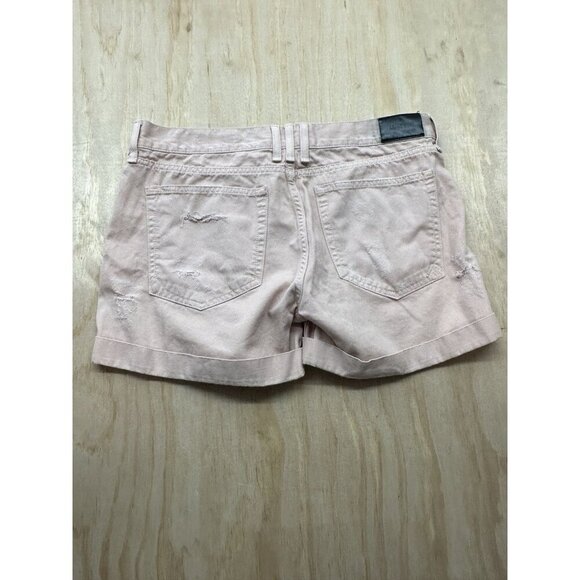Anine Bing Cotton Shorts Soft Pink M Distressed Shorts Casual Cutoff Button Fly - Picture 5 of 10